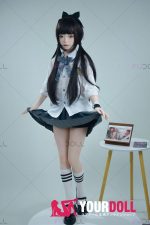 Fudoll 環奈 #J008 136cm Aカップ シリコンヘッド+TPEボディ 顎機能追加可 華奢 愛嬌 ラブドール - 画像 (13)