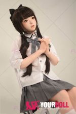Fudoll 環奈 #J008 136cm Aカップ シリコンヘッド+TPEボディ 顎機能追加可 可愛い 貧乳 愛嬌 ラブドール - 画像 (11)