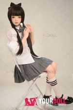 Fudoll 環奈 #J008 136cm Aカップ シリコンヘッド+TPEボディ 顎機能追加可 可愛い 貧乳 愛嬌 ラブドール - 画像 (30)