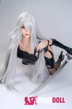 Game Lady 171cm Gカップ No.24_2 ノーマル肌 フルシリコン 顎機能付き 白髪 長身美女 コスプレ系 ラブドール - 画像 (9)