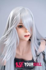 Game Lady 171cm Gカップ No.24_2 ノーマル肌 フルシリコン 顎機能付き 白髪 長身美女 コスプレ系 ラブドール - 画像 (5)