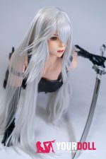 Game Lady 171cm Gカップ No.24_2 ノーマル肌 フルシリコン 顎機能付き 白髪 長身美女 コスプレ系 ラブドール - 画像 (2)