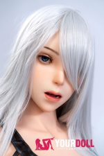 Game Lady 171cm Gカップ No.24_2 ノーマル肌 フルシリコン 顎機能付き 白髪 長身美女 コスプレ系 ラブドール - 画像 (4)
