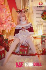 Shedoll Jiangxiaotang(江小棠) 160cm Cカップ フルシリコン 顎機能追加可 サンタガール 綺麗 カスタム瞳 ラブドール - 画像 (7)