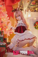 Shedoll Jiangxiaotang(江小棠) 160cm Cカップ フルシリコン 顎機能追加可 サンタガール 綺麗 カスタム瞳 ラブドール - 画像 (5)