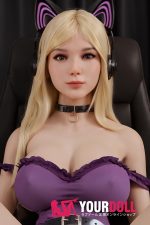 Aibei Doll #AB17 153cm-肥満 Mカップ White肌 シリコンヘッド+TPEボディ 外人美女 魅惑の谷間 ラブドール