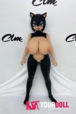 Climax Aria #Si70cm 5.62kg フルシリコン 1穴あり Yellow肌 ケモノ 爆乳 フィギュア - 画像 (9)