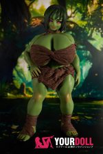 Climax GB-Zarga #Si70cm 9.1kg フルシリコン 1穴あり Green肌 ゴブリン 人外系 爆乳 ガッシリ フィギュア 新品 - 画像 (10)