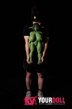 Climax GB-Zarga #Si70cm 9.1kg フルシリコン 1穴あり Green肌 ゴブリン 人外系 爆乳 ガッシリ フィギュア 新品 - 画像 (18)