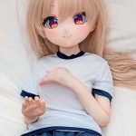 CroissantDoll(羊角社Doll) #B01 141cm 手描きメイク ビニール製のヘッド ホワイト肌 愛嬌 ブルマ 同じ服購入可 ラブドール