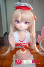 CroissantDoll(羊角社Doll)  #B01 141cm 手描きメイク ビニール製のヘッド ホワイト肌 無邪気 魔法少女 同じ服購入可 ラブドール - 画像 (4)