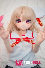 CroissantDoll(羊角社Doll)  #B01 141cm 手描きメイク ビニール製のヘッド ホワイト肌 無邪気 魔法少女 同じ服購入可 ラブドール - 画像 (2)