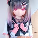 CroissantDoll(羊角社Doll) #B04 155cm-plus デカールメイク ビニール製のヘッド ホワイト肌 綺麗 無愛想 同じ服購入可 ラブドール