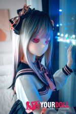 CroissantDoll(羊角社Doll) #B04 155cm-plus デカールメイク ビニール製のヘッド ホワイト肌 綺麗 無愛想 同じ服購入可 ラブドール - 画像 (2)
