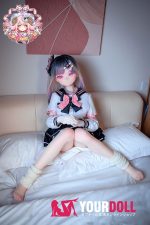 CroissantDoll(羊角社Doll) #B04 155cm-plus デカールメイク ビニール製のヘッド ホワイト肌 綺麗 無愛想 同じ服購入可 ラブドール - 画像 (8)