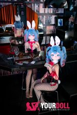 CroissantDoll(羊角社Doll) #B03 155cm デカールメイク ビニール製のヘッド ホワイト肌 バニーガール ハート目 エロ 同じ服購入可 ラブドール - 画像 (9)
