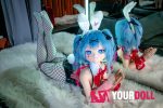 CroissantDoll(羊角社Doll) #B03 155cm デカールメイク ビニール製のヘッド ホワイト肌 バニーガール ハート目 エロ 同じ服購入可 ラブドール - 画像 (14)