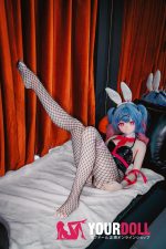 CroissantDoll(羊角社Doll) #B03 155cm デカールメイク ビニール製のヘッド ホワイト肌 バニーガール ハート目 エロ 同じ服購入可 ラブドール - 画像 (4)
