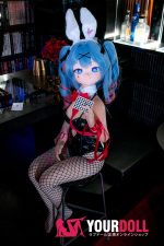 CroissantDoll(羊角社Doll) #B02 132cm-大胸 デカールメイク ビニール製のヘッド ホワイト肌 バニーガール ハート目 エッチ 同じ服購入可 ラブドール - 画像 (4)