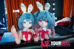 CroissantDoll(羊角社Doll) #B03 155cm デカールメイク ビニール製のヘッド ホワイト肌 バニーガール ハート目 エロ 同じ服購入可 ラブドール - 画像 (16)