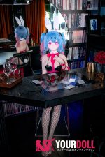 CroissantDoll(羊角社Doll) #B03 155cm デカールメイク ビニール製のヘッド ホワイト肌 バニーガール ハート目 エロ 同じ服購入可 ラブドール - 画像 (7)