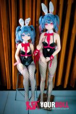 CroissantDoll(羊角社Doll) #B03 155cm デカールメイク ビニール製のヘッド ホワイト肌 バニーガール ハート目 エロ 同じ服購入可 ラブドール - 画像 (13)