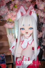 CroissantDoll(羊角社Doll) #BR01 128cm 手描きメイク シリコンヘッド たわわに実った巨乳 女狐 ぽっちゃり 3Dの口 同じ服購入可 ラブドール - 画像 (2)