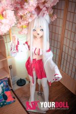 CroissantDoll(羊角社Doll) #BR01 128cm 手描きメイク シリコンヘッド たわわに実った巨乳 女狐 ぽっちゃり 3Dの口 同じ服購入可 ラブドール - 画像 (12)