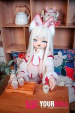 CroissantDoll(羊角社Doll) #BR01 128cm 手描きメイク シリコンヘッド たわわに実った巨乳 女狐 ぽっちゃり 3Dの口 同じ服購入可 ラブドール - 画像 (8)