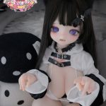 CroissantDoll(羊角社Doll) #BR02 128cm 手描きメイク シリコンヘッド 巨乳 ケモ耳 ぽっちゃり 3Dの口 ぐるぐる目 同じ服購入可 ラブドール