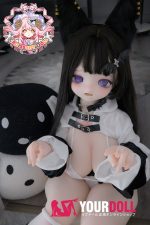 CroissantDoll(羊角社Doll) #BR02 128cm 手描きメイク シリコンヘッド 巨乳 ケモ耳 ぽっちゃり 3Dの口 ぐるぐる目 同じ服購入可 ラブドール