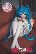 CroissantDoll(羊角社Doll) #B06 132cm-小胸 手描きメイク ビニール製のヘッド ホワイト肌 メスガキ 同じ服購入可 アニメドール 新品 - 画像 (10)
