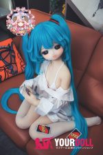 CroissantDoll(羊角社Doll) #B06 132cm-小胸 手描きメイク ビニール製のヘッド ホワイト肌 メスガキ 同じ服購入可 アニメドール 新品 - 画像 (4)
