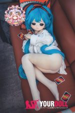 CroissantDoll(羊角社Doll) #B06 132cm-小胸 手描きメイク ビニール製のヘッド ホワイト肌 メスガキ 同じ服購入可 アニメドール 新品 - 画像 (8)