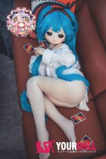 CroissantDoll(羊角社Doll) #B06 132cm-小胸 手描きメイク ビニール製のヘッド ホワイト肌 メスガキ 同じ服購入可 アニメドール 新品 - 画像 (5)