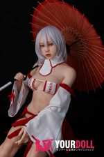 JiuShengDoll Kaiya #56B 156cm(軽量化) Bカップ フルシリコン 顎機能付き リアルな肌質感付き ノーマル肌 巫女 エッチ ラブドール - 画像 (10)