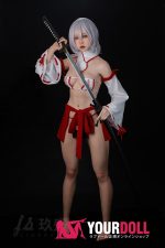 JiuShengDoll Kaiya #56B 156cm(軽量化) Bカップ フルシリコン 顎機能付き リアルな肌質感付き ノーマル肌 巫女 エッチ ラブドール - 画像 (19)