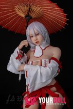 JiuShengDoll Kaiya #56B 156cm(軽量化) Bカップ フルシリコン 顎機能付き リアルな肌質感付き ノーマル肌 巫女 エッチ ラブドール - 画像 (15)