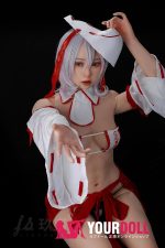 JiuShengDoll Kaiya #56B 156cm(軽量化) Bカップ フルシリコン 顎機能付き リアルな肌質感付き ノーマル肌 巫女 エッチ ラブドール - 画像 (13)