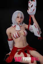JiuShengDoll Kaiya #56B 156cm(軽量化) Bカップ フルシリコン 顎機能付き リアルな肌質感付き ノーマル肌 巫女 エッチ ラブドール - 画像 (12)