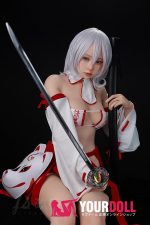 JiuShengDoll Kaiya #56B 156cm(軽量化) Bカップ フルシリコン 顎機能付き リアルな肌質感付き ノーマル肌 巫女 エッチ ラブドール - 画像 (22)