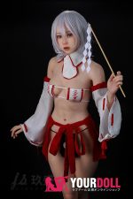 JiuShengDoll Kaiya #56B 156cm(軽量化) Bカップ フルシリコン 顎機能付き リアルな肌質感付き ノーマル肌 巫女 エッチ ラブドール - 画像 (23)