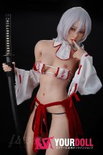 JiuShengDoll Kaiya #56B 156cm(軽量化) Bカップ フルシリコン 顎機能付き リアルな肌質感付き ノーマル肌 巫女 エッチ ラブドール - 画像 (11)