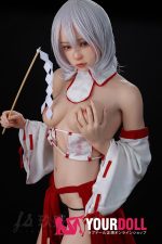JiuShengDoll Kaiya #56B 156cm(軽量化) Bカップ フルシリコン 顎機能付き リアルな肌質感付き ノーマル肌 巫女 エッチ ラブドール - 画像 (2)