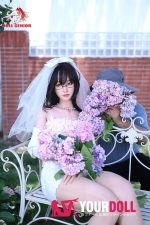 DOLLSENIOR 舞雪(Wuxue) 165cm Bカップ リアルな肌質感付き ノーマル肌 フルシリコン 顎機能付き ブライド 花嫁 綺麗 ラブドール - 画像 (15)