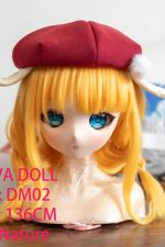 GUAVADOLL DM02 136cm AAカップ ノーマル肌 手描きメイク ビニール製のヘッド 可愛い お嬢ちゃん アニメドール - 画像 (4)