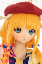 GUAVADOLL DM02 136cm AAカップ ノーマル肌 手描きメイク ビニール製のヘッド 可愛い お嬢ちゃん アニメドール - 画像 (6)