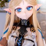 GUAVADOLL F02 152cm Aカップ ノーマル肌 手描きメイク ビニール製のヘッド 綺麗 コスプレ系 付け耳 ラブドール 新品