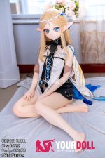 GUAVADOLL F02 152cm Aカップ ノーマル肌 手描きメイク ビニール製のヘッド 綺麗 コスプレ系 付け耳 ラブドール 新品 - 画像 (9)