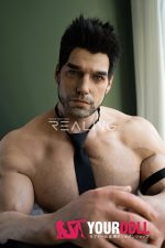 Realing doll 塞尔比(Selby) 183cm フルシリコン 顎機能付き がたい マッスル 髭面 男性型ラブドール